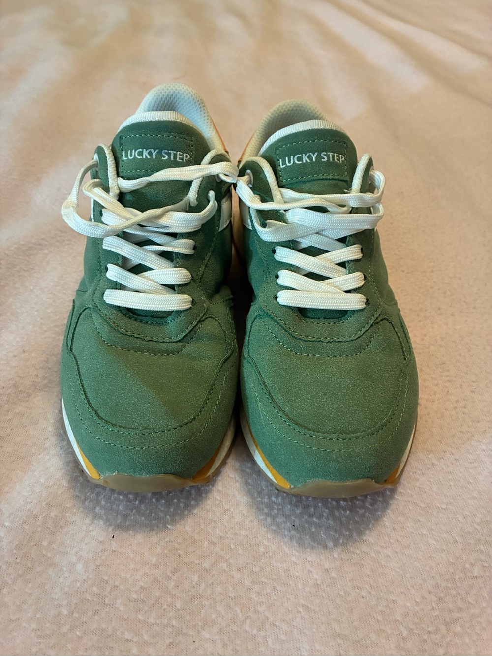 Lucky Step Retro Green Orange Air Cooled Sneakers Women’s Size 7